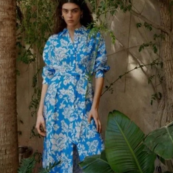 Zara Dresses Zara Floral Print Shirt Dress Poshmark
